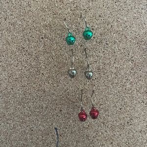 Jingle bell Christmas dangle earrings